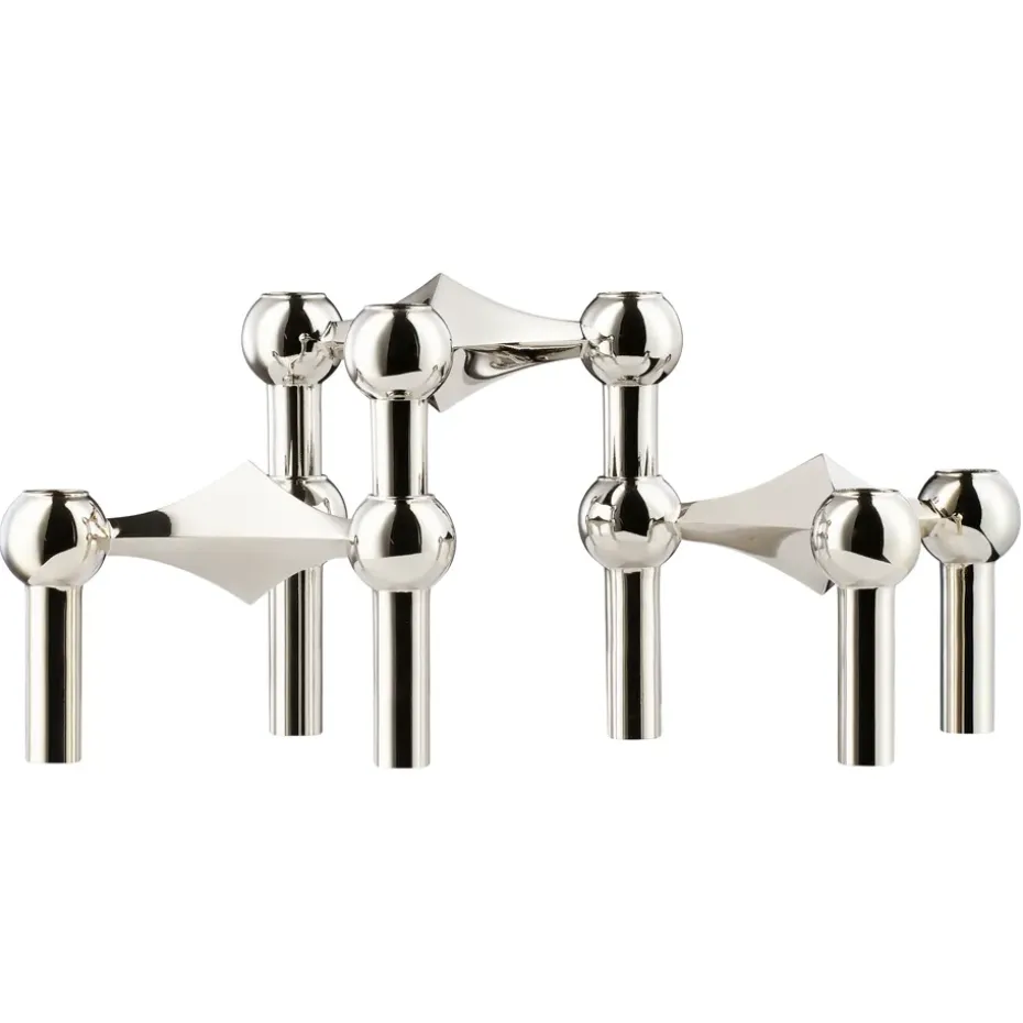 STOFF Nagel bougeoir lot de 3, chrome