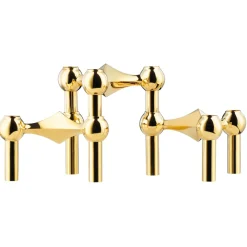 STOFF Nagel bougeoir lot de 3, laiton