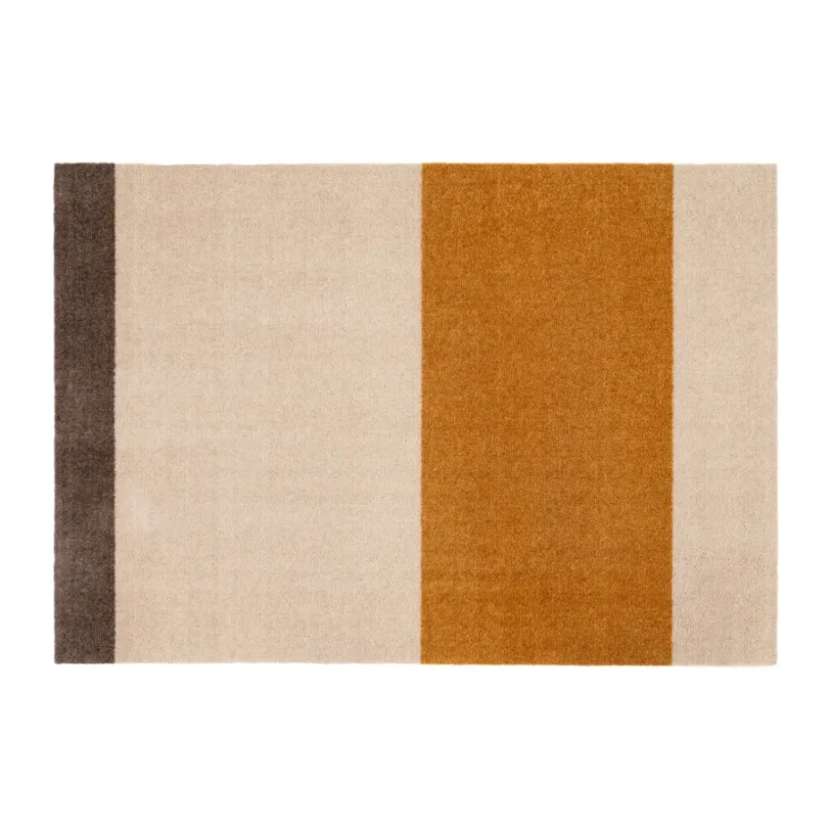 Stripes by tica tapis de couloir horizontal, Ivory-dijon-brown, 90x130 cm