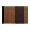 Stripes paillasson horizontal, Cognac-dark brown-black, 60x90 cm