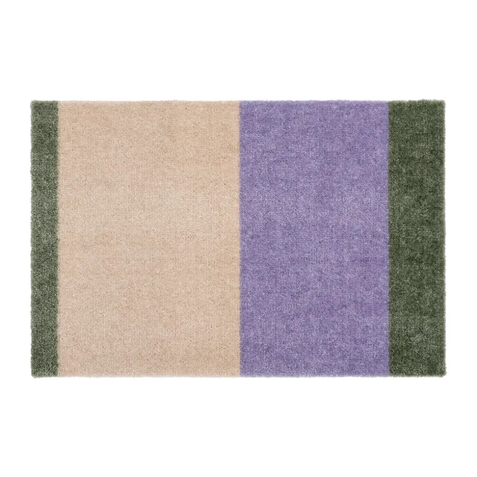 Stripes paillasson horizontal, Lilac-ivory-green, 40x60 cm