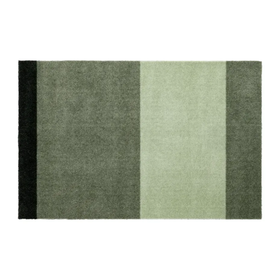 Stripes paillasson horizontal, Green, 60x90 cm