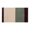 Stripes paillasson horizontal, Green-ivory-bordeaux, 60x90 cm