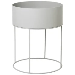 Support Ferm Living Plant Box rond, gris clair
