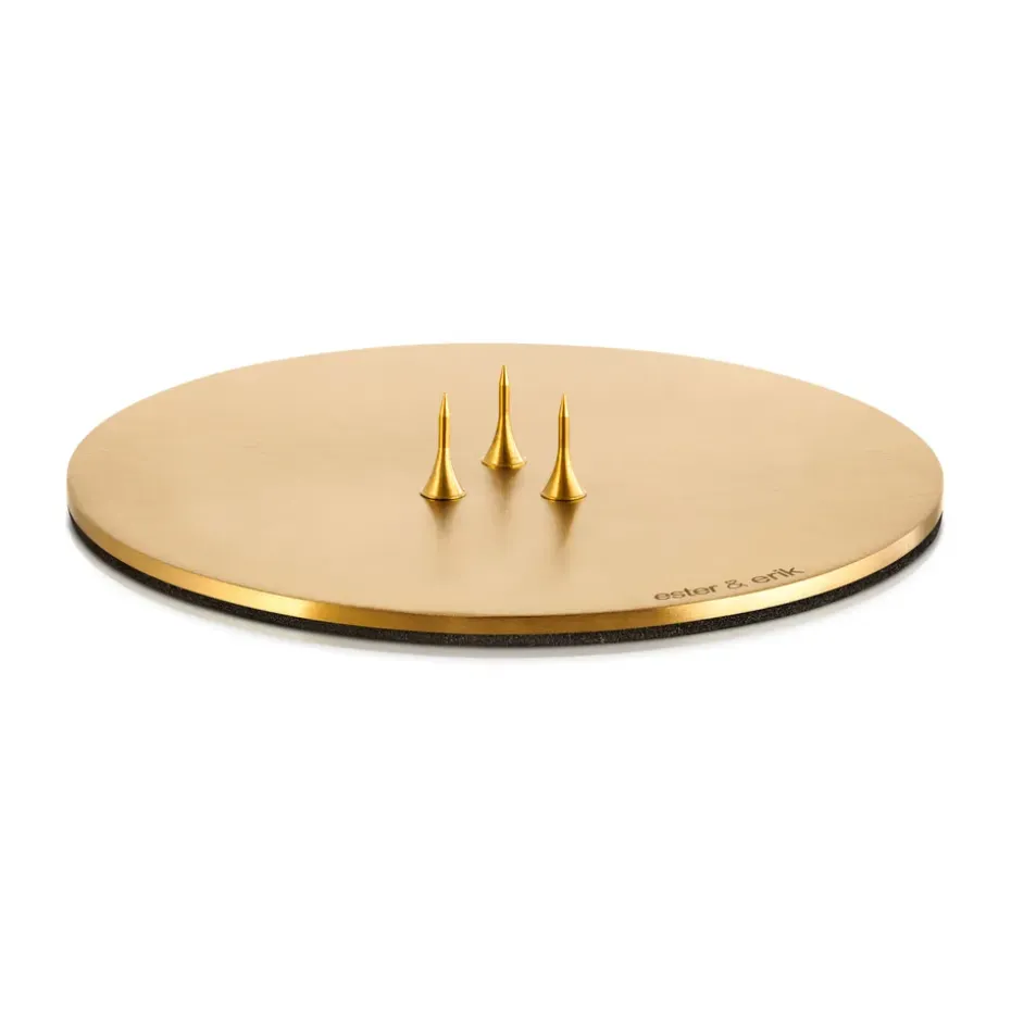 Support pour bougies ester & erik Ø9 cm mat, Or