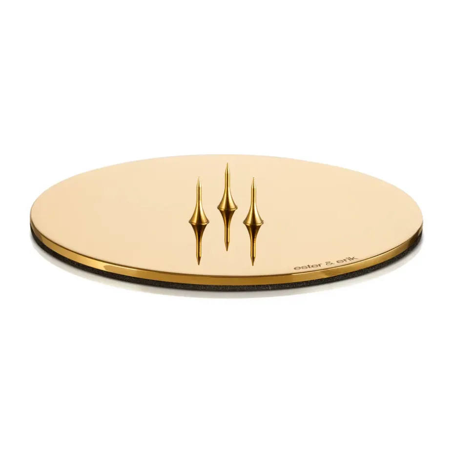 Support pour bougies ester & erik Ø9 cm brillant, Or