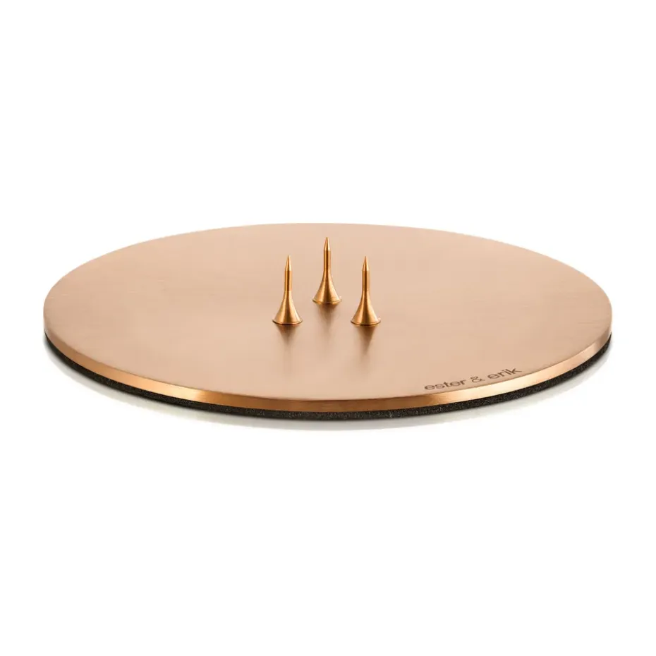 Support pour bougies ester & erik Ø9 cm mat, Or rosé