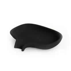 Support pour savon avec égouttoir silicone, Noir