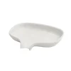 Support pour savon avec égouttoir porcelaine, Blanc