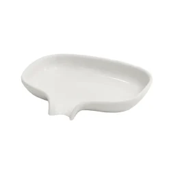 Support pour savon avec égouttoir porcelaine, Blanc