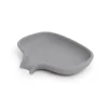 Support pour savon avec égouttoir silicone, Gris