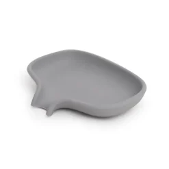 Support pour savon avec égouttoir silicone, Gris