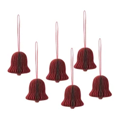 Suspension cloche de Noël Chime, Pompeian red