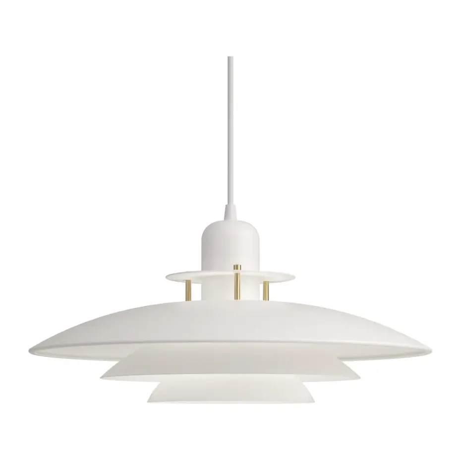 Suspension Primus Ø43 cm, Blanc mat-laiton