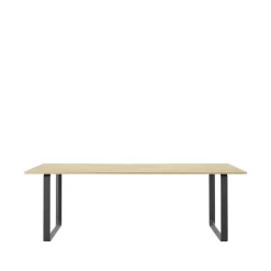Table à manger 70/70 225x90 cm, Solid oak-Black