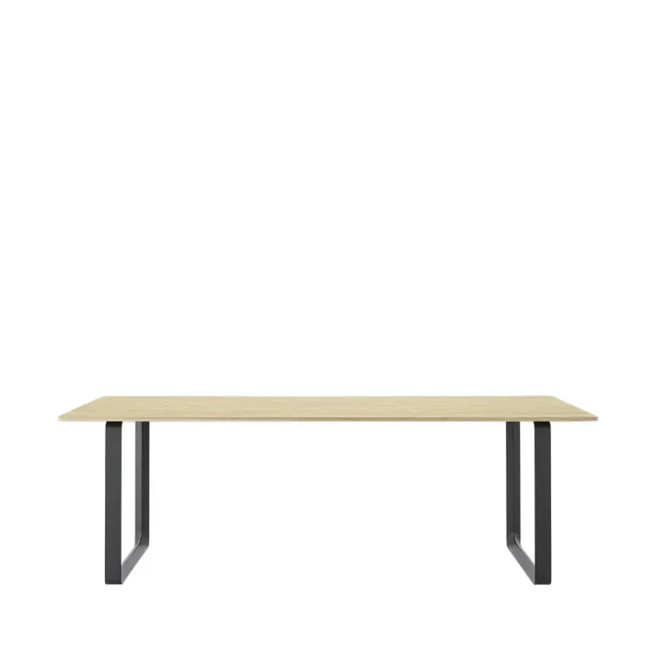 Table à manger 70/70 225x90 cm, Solid oak-Black