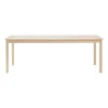 Table à manger Alfred 90x220 cm, Chêne pigmenté blanc