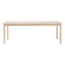 Table à manger Alfred 90x220 cm, Chêne pigmenté blanc