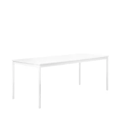 Table à manger Base, white, bord en ABS, 190x85 cm