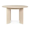 Table à manger Bevel Ø117 cm, Hêtre blanchi à l'huile