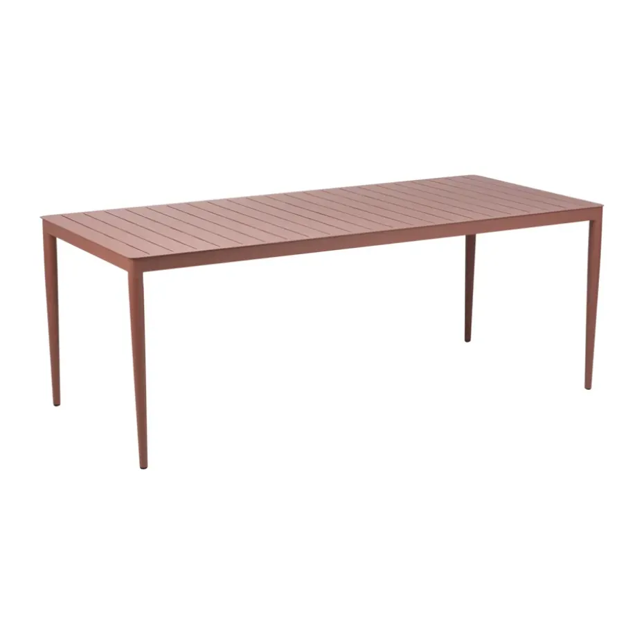 Table à manger Bigby, Zin Red, 195x90 cm