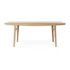 Table à manger Evermore avec 2 rallonges de 45 cm chacune, Natural oak, 190 cm