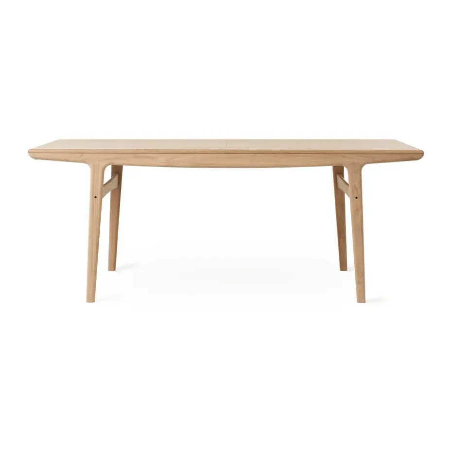 Table à manger Evermore avec 2 rallonges de 45 cm chacune, Natural oak, 190 cm
