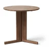 Table à manger Trefoil Ø75 cm, Chêne fumé