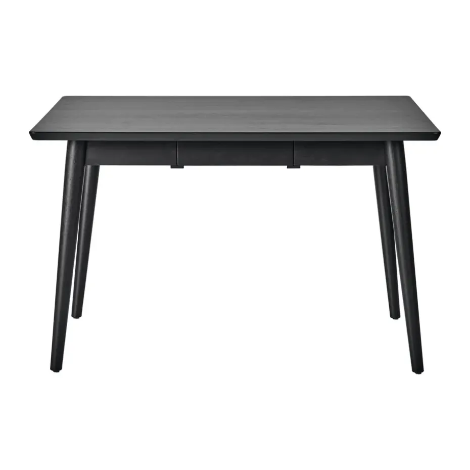 Table à manger VIOR 90x120 cm, Chêne laqué noir