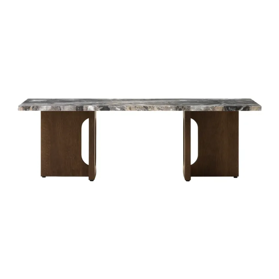 Table basse Androgyne 45x120 cm, Grey galaxy-chêne foncé