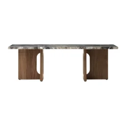 Table basse Androgyne 45x120 cm, Grey galaxy-noyer