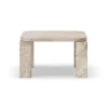 Table basse Atlas 60x60 cm, Unfilled Travertine