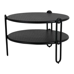 Table basse Blixt, Noir Ø65 cm