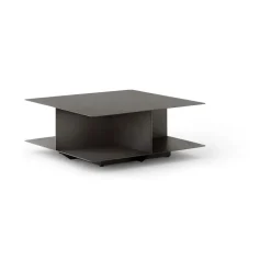 Table basse Develius EV3, Steel stone grey, Ø89x40 cm
