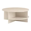Table basse Halves, Taupe clair-terrazzo, Ø85 cm