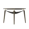 Table basse Hang Out, Chêne foncé-laiton