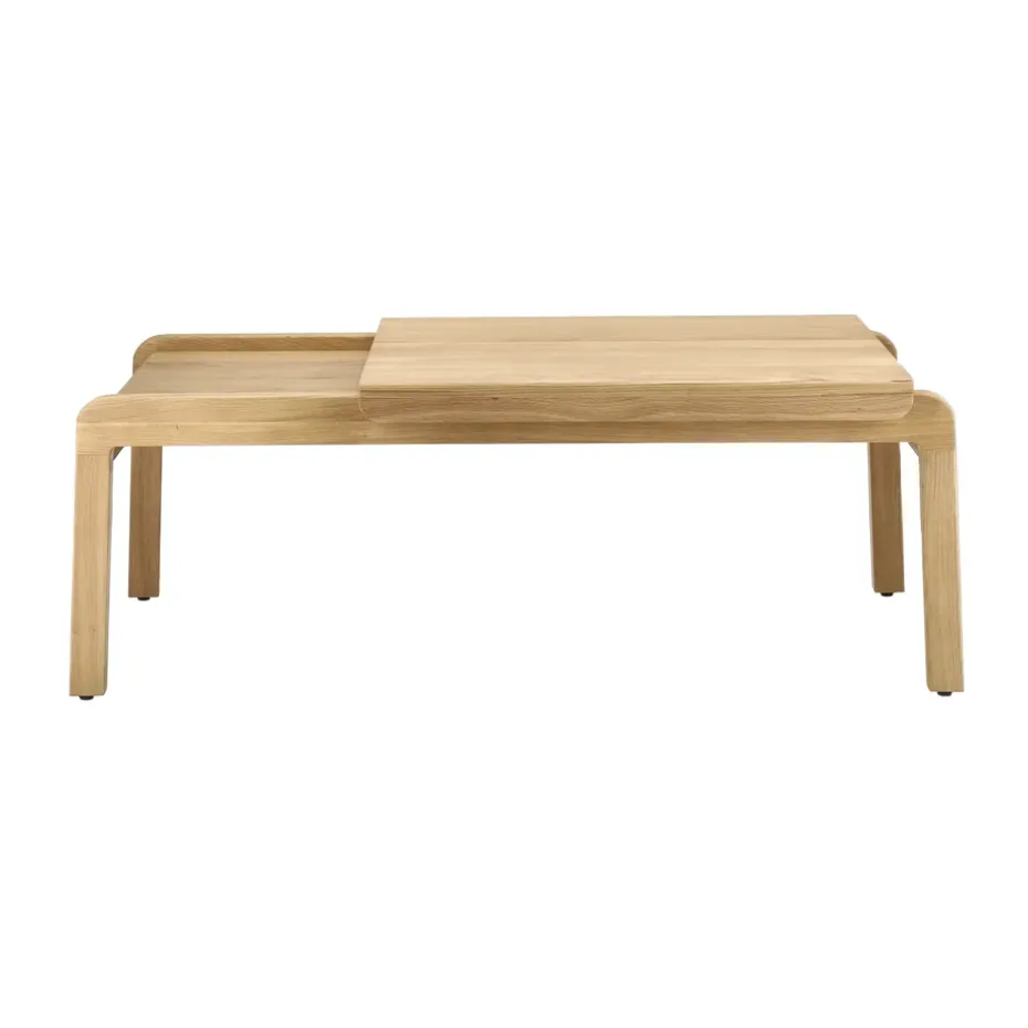 Table basse Knutskog 115x52x41 cm, Chêne laqué naturel