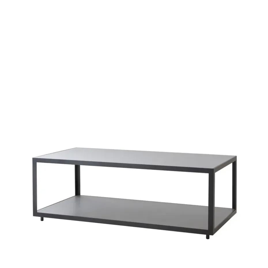 Table basse Level céramique 62x122 cm, Light grey-lava grey