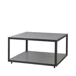 Table basse Level céramique 79x79 cm, Light grey-Lava grey