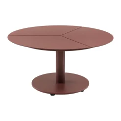 Table basse Peace, Zin red, Ø80x46 cm