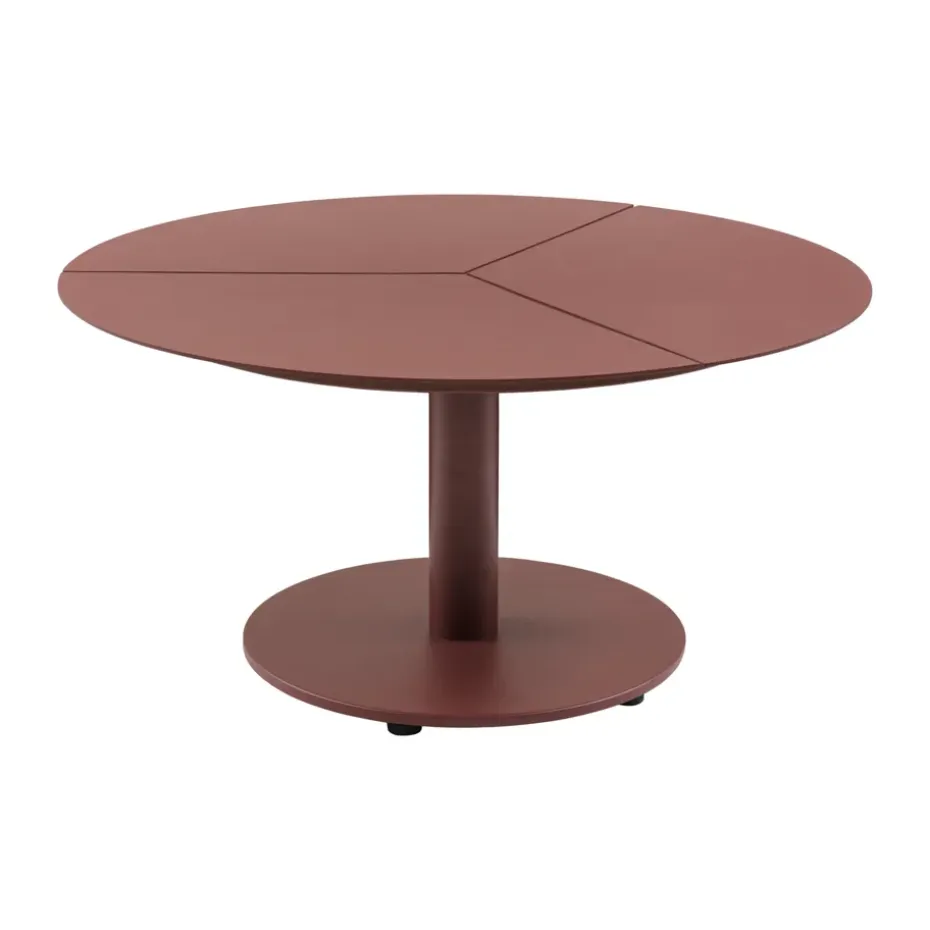 Table basse Peace, Zin red, Ø80x46 cm