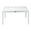 Table basse Santander 78x78x40 cm, Aluminium blanc