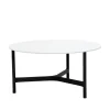 Table basse Twist large Ø90 cm, White-lava grey