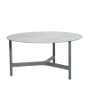 Table basse Twist large Ø90 cm, Fossil grey-light grey