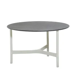 Table basse Twist medium Ø70 cm, Fossil black-white