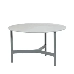 Table basse Twist medium Ø70 cm, Fossil grey-light grey