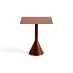 Table café carrée Palissade Cone 65x65 cm, Iron red