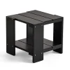 Table Crate Side Table 49,5x49,5x45 cm pin laqué, Black