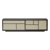 Table d'appoint Air, bas, noir, rotin
