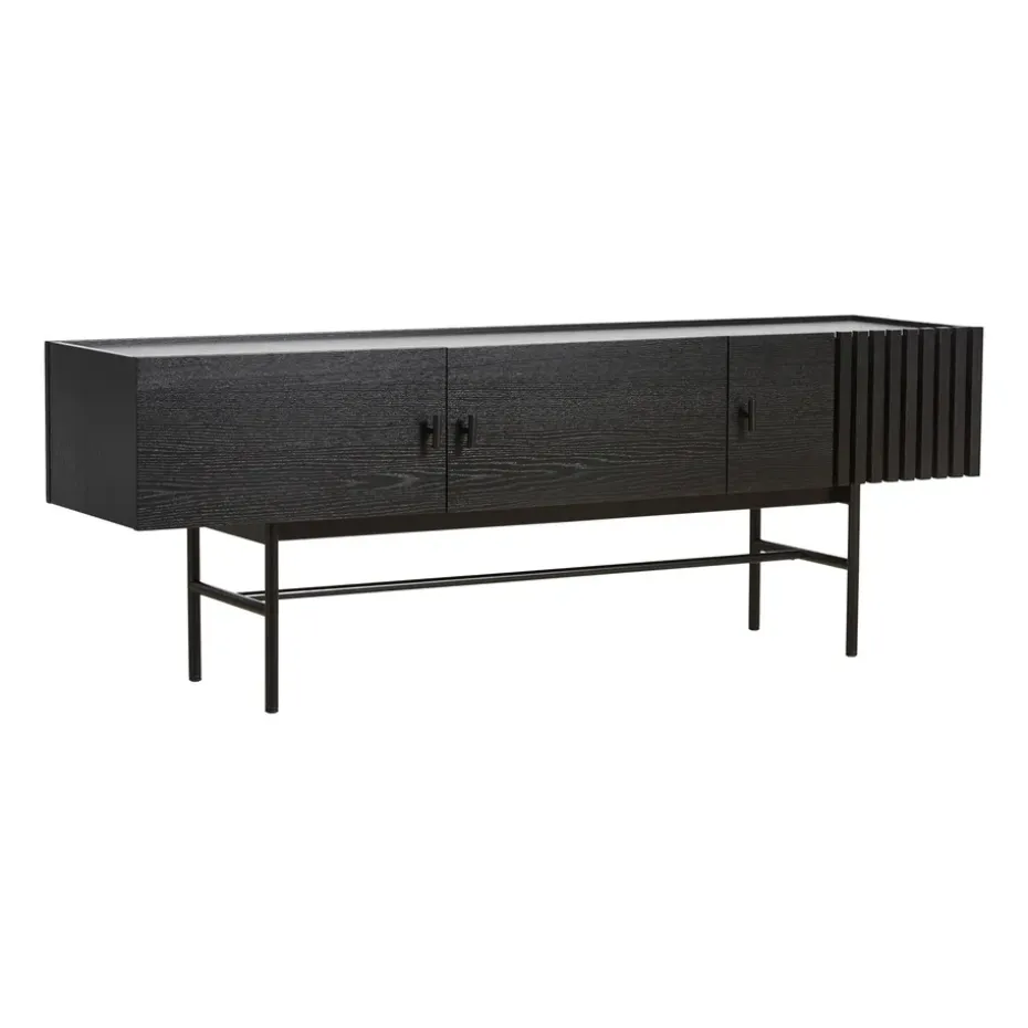 Table d'appoint Array, 150 cm, Chêne peint en noir